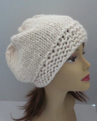 Classy Slouch Hat with Button Band