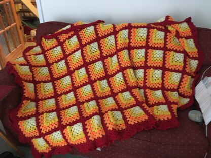 Sally's Sunny Amour Afghan blanket