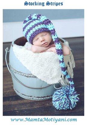 Crochet Stocking Hat Pattern A Unique Santa Claus Cap With Pompoms