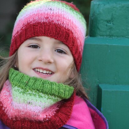 Watermelon cowl/beanie - Col/bonnet melon d'eau