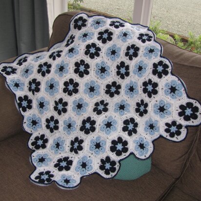 African Flower Cot Blanket