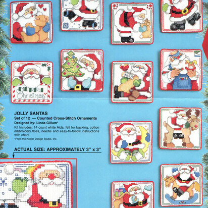 Jolly Santa Ornaments - PDF