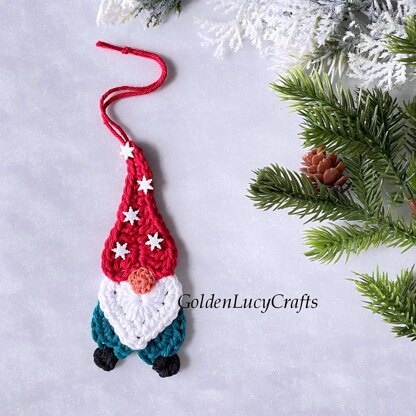 Heart Gnome Christmas Ornament