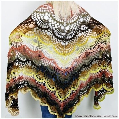Crochet Triangle Shawl BioTronik #5 - 123 IDEEN #6