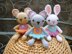 Pocket Pets Amigurumi Crochet Pattern, Baby Mouse, Rabbit and Cat.