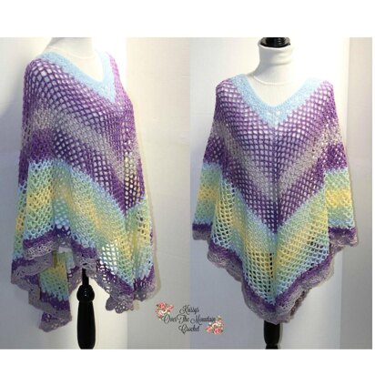 Mesh Over Brook Poncho