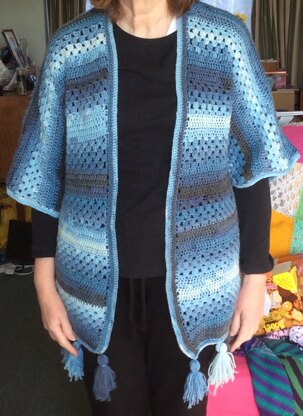 crocheted  cardigan