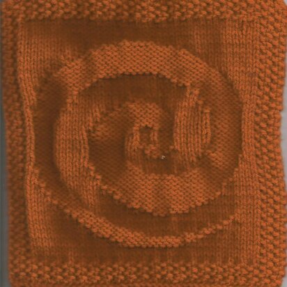 Pee Wee's Bike Spiral Dishcloth - knitting pattern