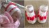 Queen of Hearts Shoes and Bonnet Prem Baby and 0-3mths