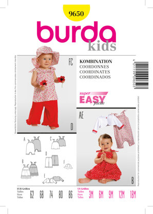 Burda B9650 Coordinates Sewing Pattern