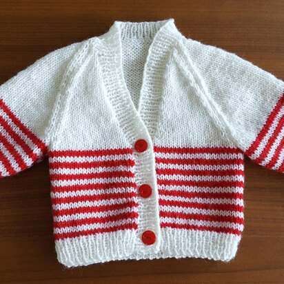 Jasper - babies 4ply raglan cardigan