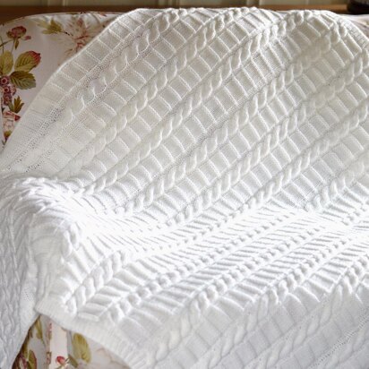 Cable Ladder Blanket - knitting pattern