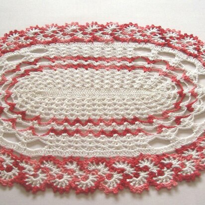 Crochet Doily Pattern,Enchanting Oval Doily,Oval doily Pattern