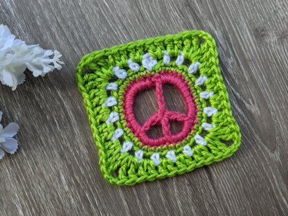 Peace Sign Granny Square