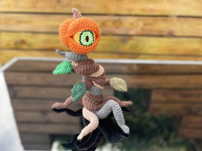 Pumpkin Tree Crochet pattern Halloween pumpkin Crochet one-eyed pumpkin Halloween creepy decorations