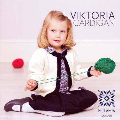 Girls' Viktoria Cardigan in MillaMia Merino Wool - Downloadable PDF