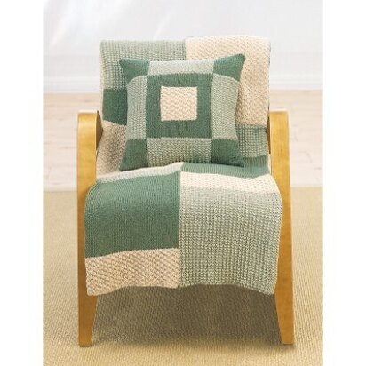 Open Windows Afghan & Pillow in Patons Decor - knitting pattern