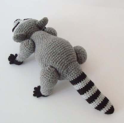 Raccoon Crochet Pattern with Movable Head and Legs by oohlookitsarabbit