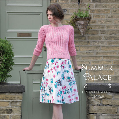 Summer Palace Cropped Sleeve Jumper in West Yorkshire Spinners Aire Valley DK