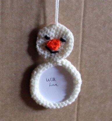 Amigurumi Snowman Gift Tag