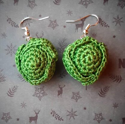 Brussels Sprouts Christmas Earrings