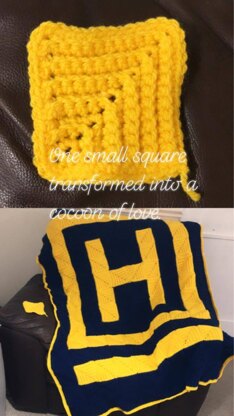 Kids name letter blanket