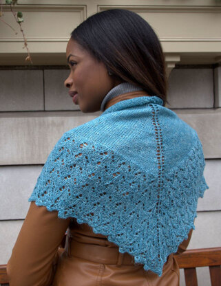 Shawl in Plymouth Yarn Linaza - F619