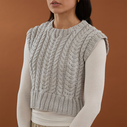 Freya - Slipover Knitting Pattern for Women in Debbie Bliss Cashmerino Chunky