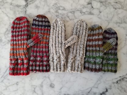 Simple Cable Mittens