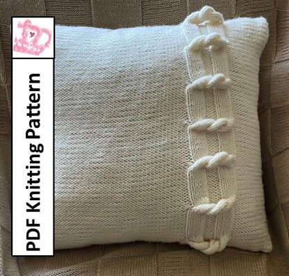 Cable twist pillow cover