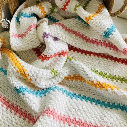 Dolly Stripe Baby Blanket