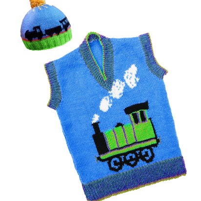 Steam-train sweater & hat