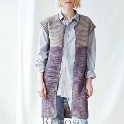 Repose Gilet in Erika Knight Studio Linen - Downloadable PDF