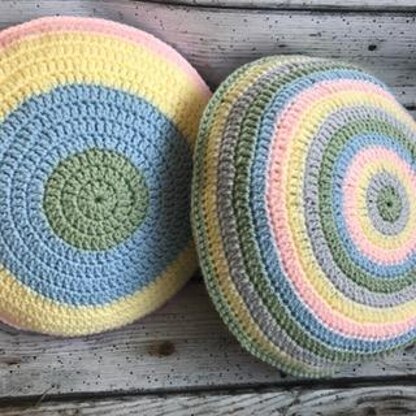 Chunky Pastel Circular Cushion