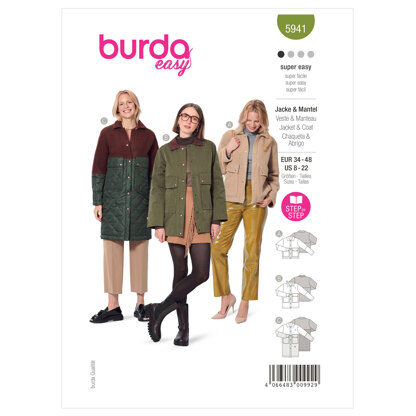 Burda Style Misses' Jacket and Coat B5941 - Sewing Pattern