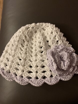 Flower baby hat