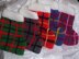 DK knitting pattern Plaid Tartan Christmas stockings chocolate gift home decoration