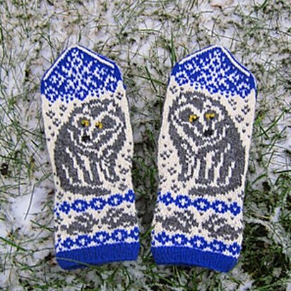 Gray Wolf Mittens - knitting pattern