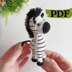 Zebra crochet pattern, mini amigurumi animals