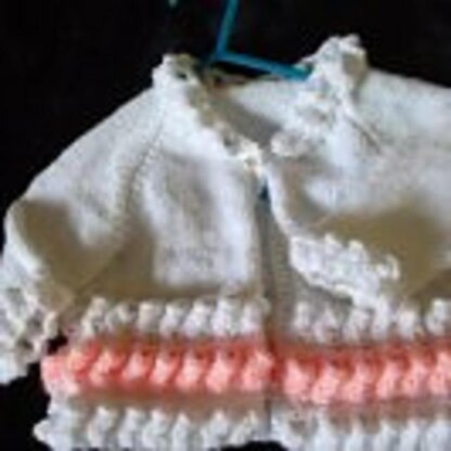 Frilled baby cardigan