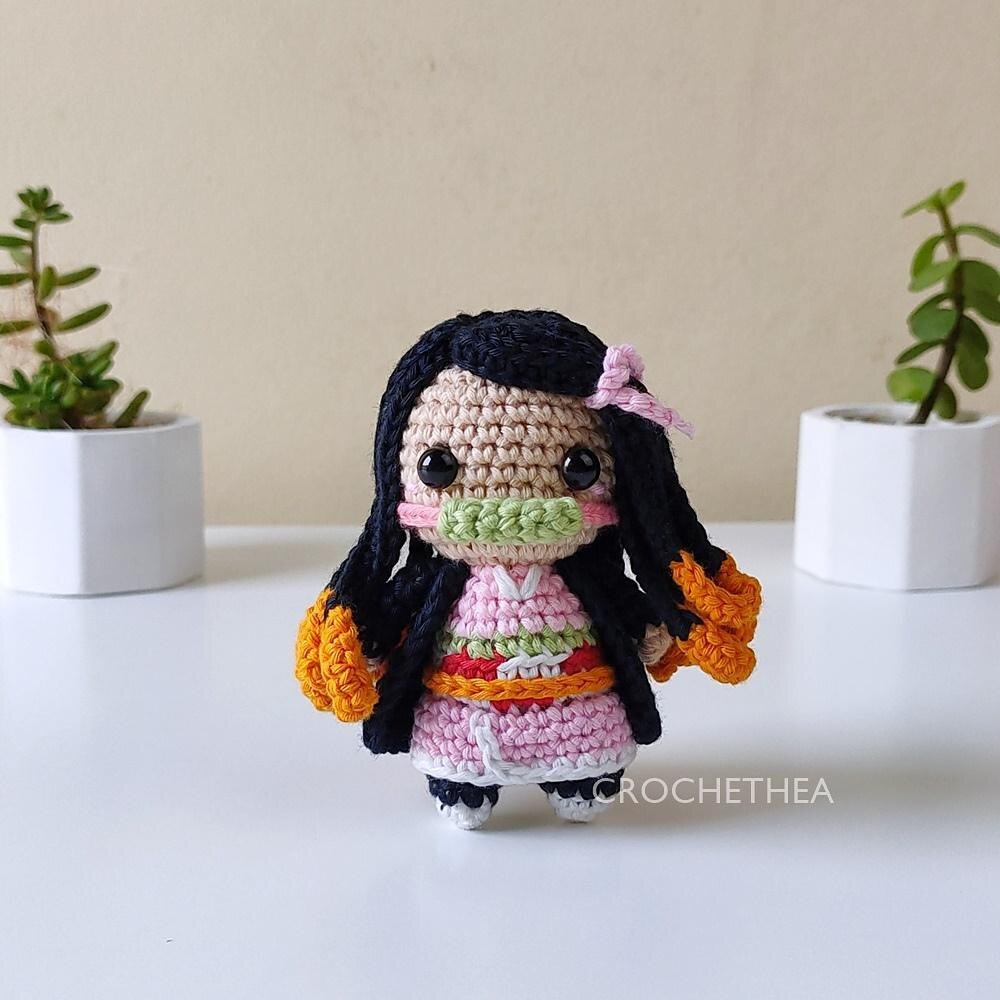 Nezuko Amigurumi Crochet pattern by Crochethea | LoveCrafts