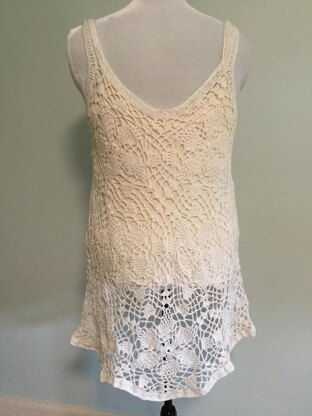 Floral Lace Tunic Tank Top