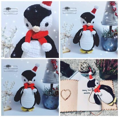 PENGUIN and 6 christmas baubles święta CTW