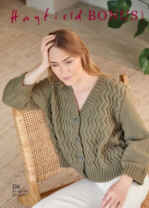 Cardigan in Hayfield Bonus DK - 10267 - Downloadable PDF