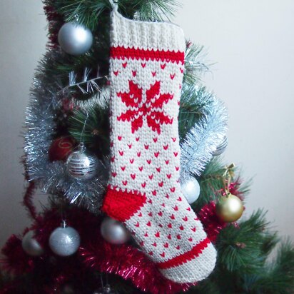Nordic Fair Isle Christmas stocking