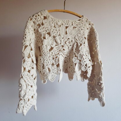 Boho Crochet Lace Oversized Sweater