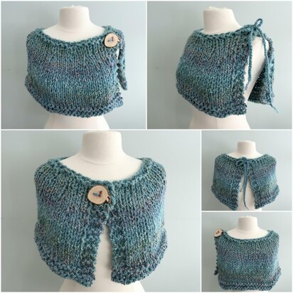 Shoulder Cape Stash Buster - knitting pattern