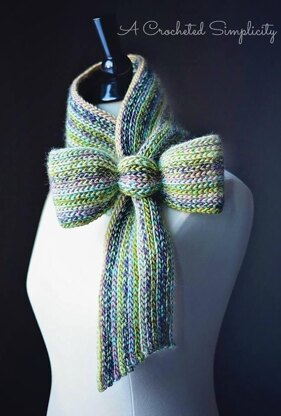 "Knit-Look" Bow Tie Cowl / Scarf