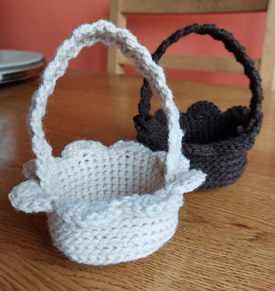 Crochet flower best sale girl basket