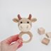 Bull crochet pattern rattle Sensory toy cow Amigurumi pattern farm animal